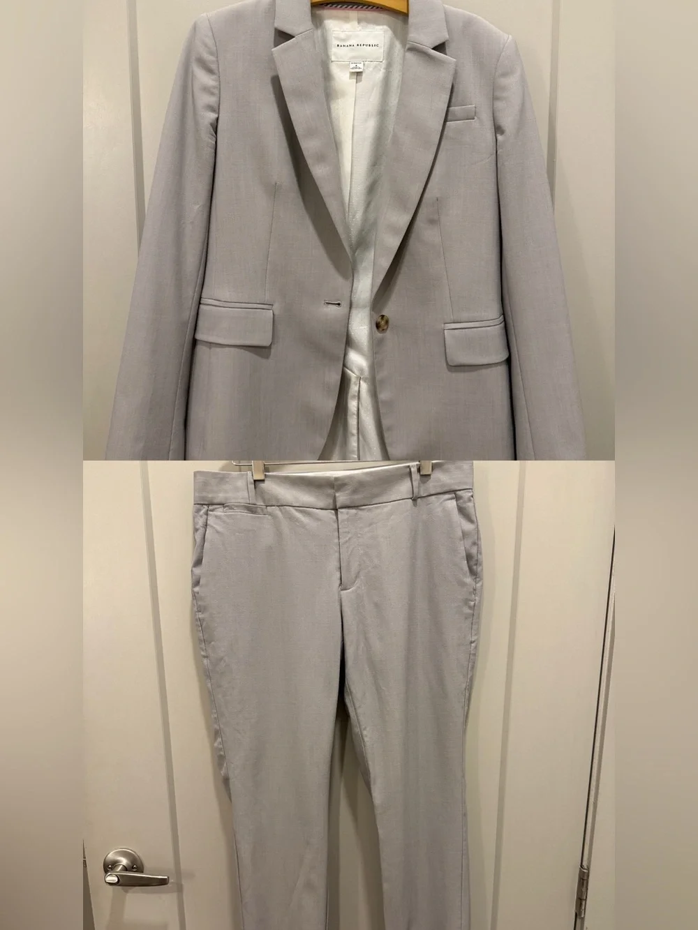 Light Gray Women's Two-Piece Suit Blazer & Pants